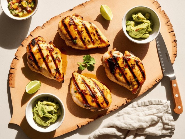 Close-up of sliced grilled margarita chicken in citrus glaze Title: Close-Up Citrus Bliss