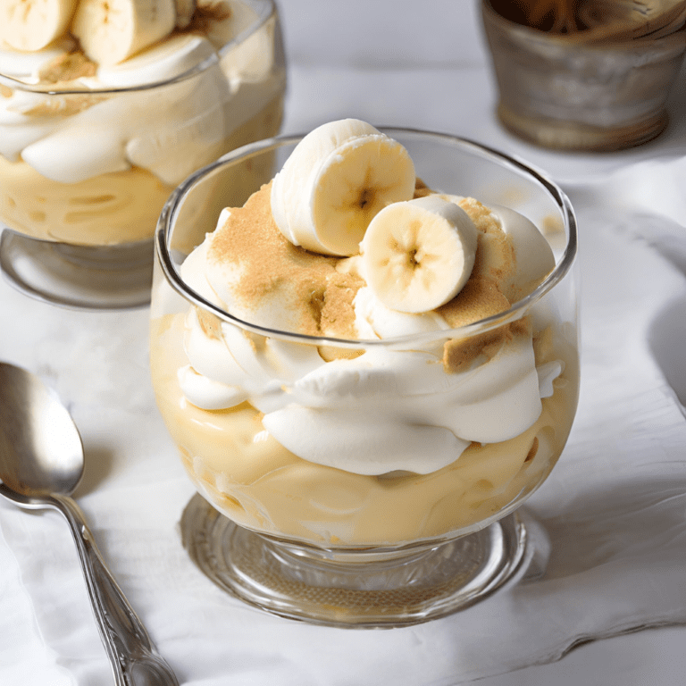 Individual servings of banana pudding with whipped topping and banana slices in glass bowls.