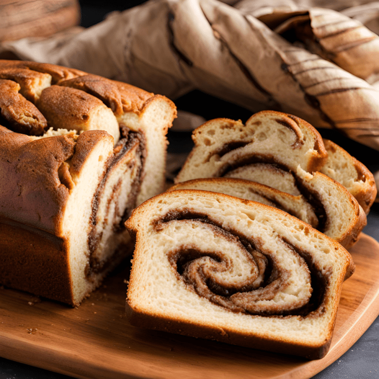 Sliced Cinnamon Swirl Bread with a perfect swirl pattern