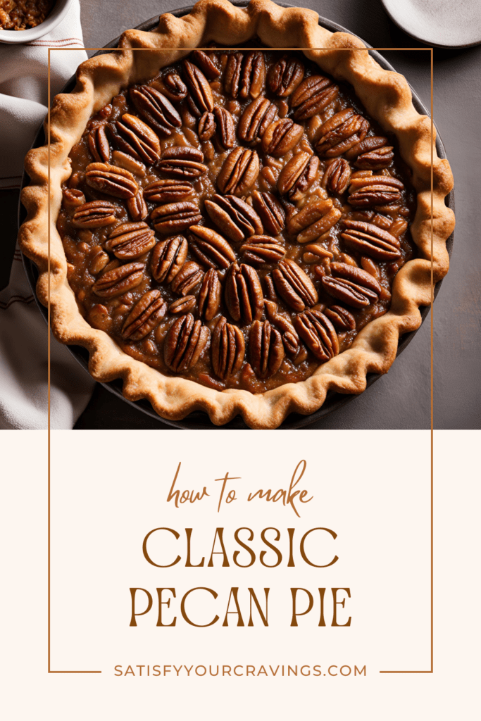 Classic pecan pie with extra pecans