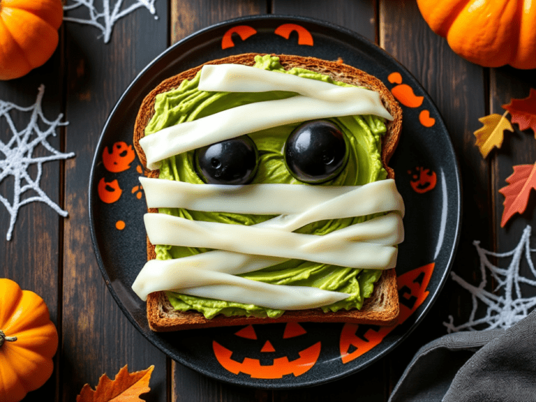 Festive Halloween Breakfast: Mummy Avocado Toast