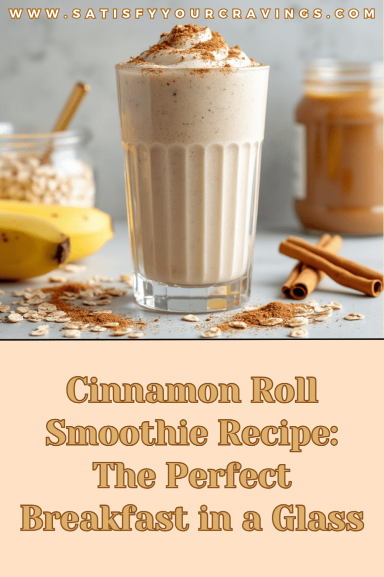 Cinnamon Roll Smoothie Recipe: The Perfect Breakfast in a Glass