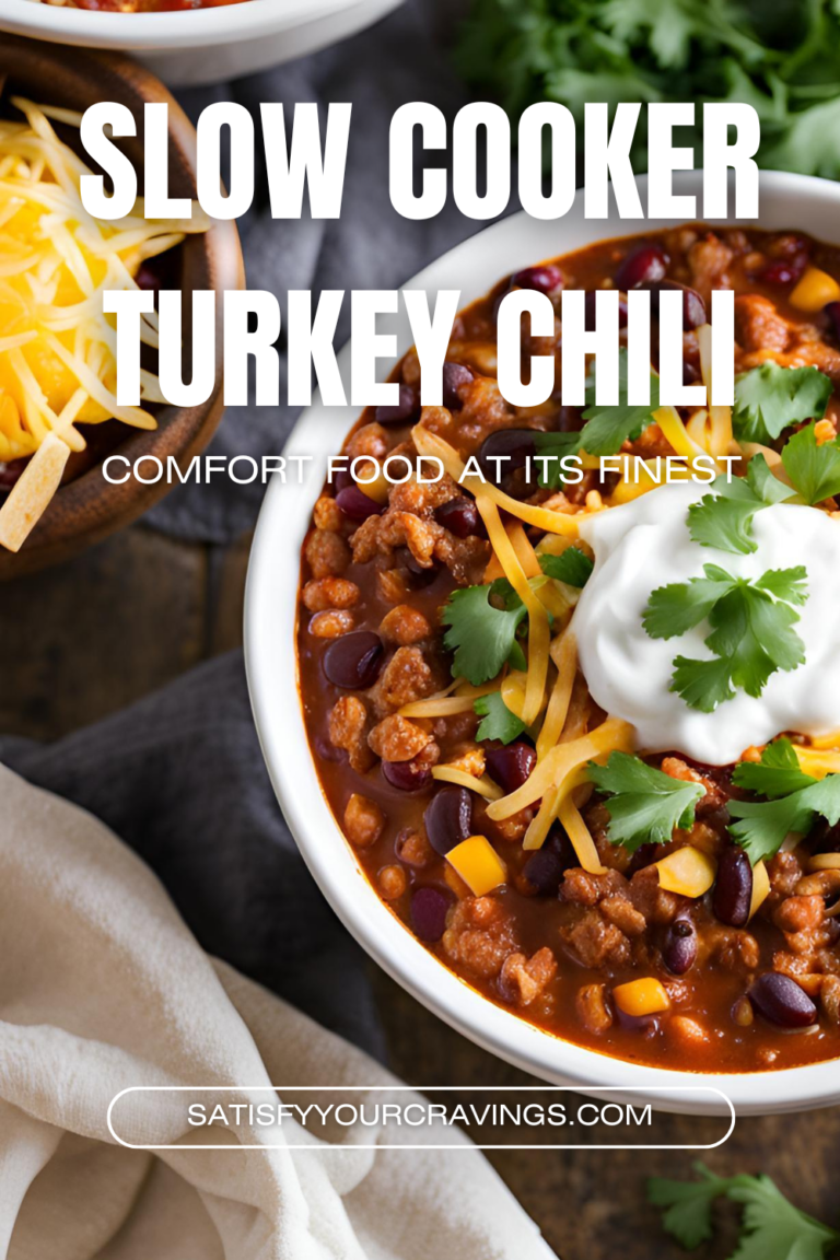 Turkey chili with beans and corn topped with sour cream and shredded cheese.