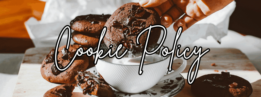 Cookie Policy Banner – Chocolate Cookie Dipping into Milk